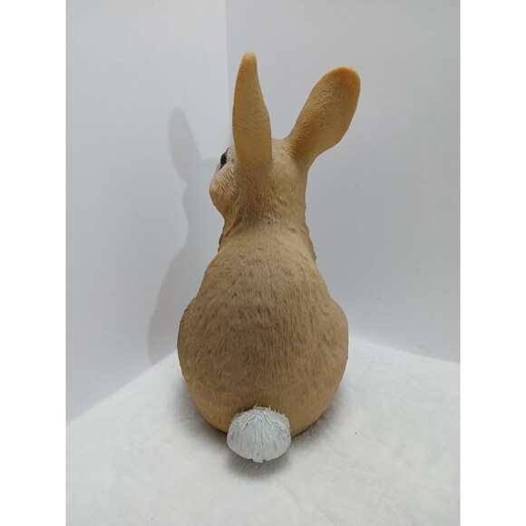 Realistic Sitting Bunny Rabbit Figurine Statue 8.5 in Tall Resin Home Garden - Picture 3 of 6